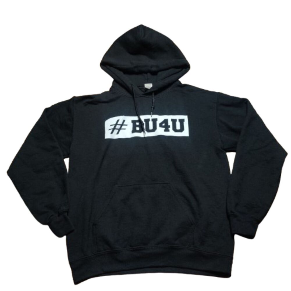 BU4U Love Yourself Graphic Hoodie Sweatshirt Gildan Heavy Blend Small Black
